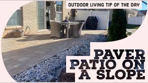 paver patio on a slope outdoor living