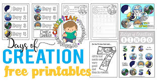 For each of the days of creations 1 7 children can work on number formation tracing handwriting practice bible verse memory and even coloring with a small image of what god created each day. Creation Preschool Printables Christian Preschool Printables