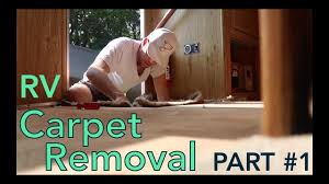 rv carpet removal prepping for rv