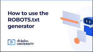 how to use the robots txt generator
