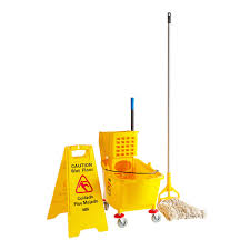 lavex wet mop kit with 35 qt yellow
