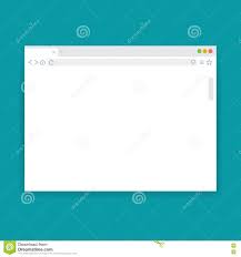 Browser Window Blank Web Page Vector Template Stock Vector