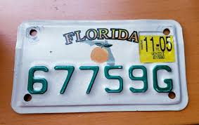 real florida motorcycle license plate 1