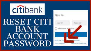 how to reset citibank banking