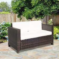 Seat Rattan Wicker Sofa Garden