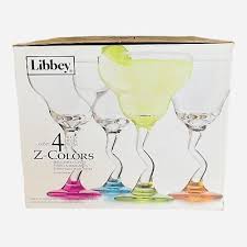 Libbey Colors Margarita Glass Set 4