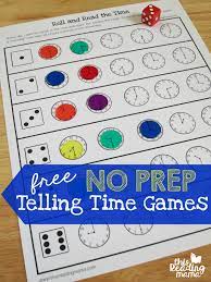 no prep telling time games free