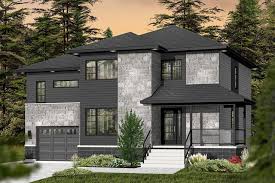Bed Contemporary Split Level Home Plan