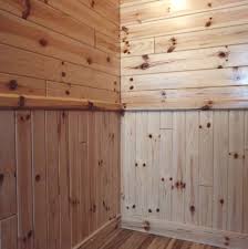 Knotty Pine Wood Wall Paneling Design