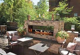 Outdoor Gas Fireplace Backyard