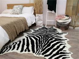 150 200cm zebra cowhide area rug
