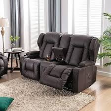 oqqoee loveseat recliner faux leather