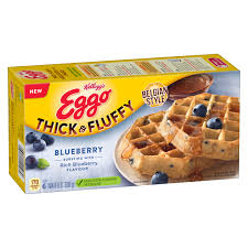 thick fluffy blueberry waffles