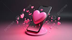 dating app 3d render of phone