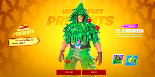 Are you looking for a specific gift from the fortnite winterfest presents at the lodge? How To Get The Fortnite Winterfest Lt Evergreen Tree Skin For Free