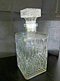vintage whiskey decanter glass liquor