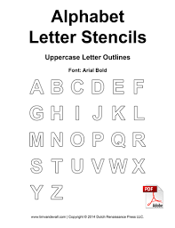 free alphabet letter stencils for kids