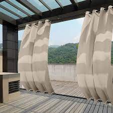 Therefore, you won't have to replace them much either. Amazon Com Macochico Outdoor Windproof Curtains Thermal Insulated Noise Reducing Waterproof Blackout Draperies Grommet At Top And Bottom For Patio Porch Gazebo Garden Beige 52w X 84l 1 Panel Patio Lawn