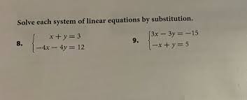 Solve Each System Of Linear Equations