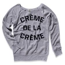 Creme De La Creme Womens Off Shoulder Sweatshirt