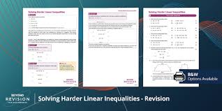 Solving Inequalities Worksheets