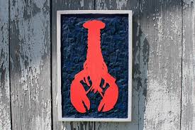 Lobster Sign Hand Carved Wood Sign