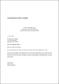 Letter Of Termination Example