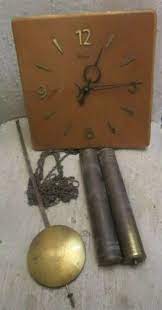 Square Wall Clock Germany Weight Driven