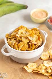 healthy baked plantain chips vegan
