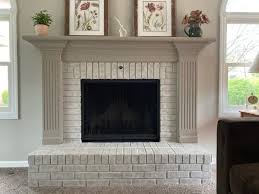 Gray Painted Brick Fireplaces