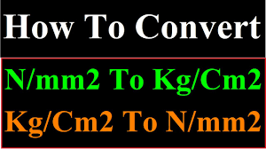convert n mm2 to kg cm2