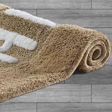 hers linen bath rug set
