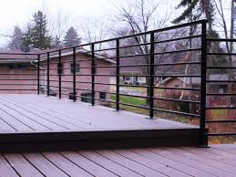 A residential home features deck cable railing railing with horizontal components . Horizontal Metal Railing For Deck Great Lakes Metal Fabrication