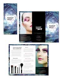 makeup artist tri fold brochure