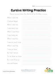 The english alphabet consists of 26 letters. Cursive Writing Sentences Worksheet All Kids Network