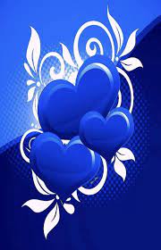 love blue heart wallpaper latest