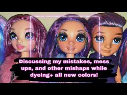dyeing rainbow high dolls hair