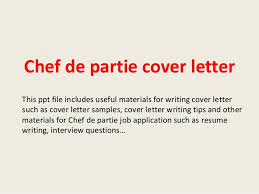 Chef De Partie Cover Letter