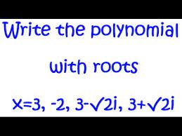 precalculus writing polynomials with