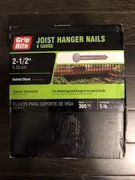 grip rite prime guard jhpg21208s joist hanger nails 8 gauge 2 1 2 inch barbed shank 80 per container