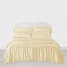 cream silk bed linen from high quality