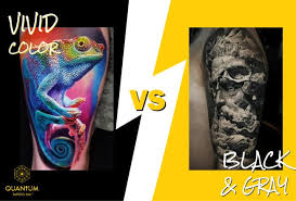 color vs black gray tattoos