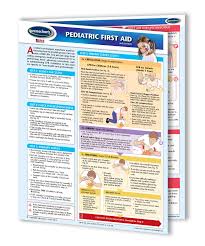 Pediatric First Aid Chart 4 Page Laminated Medical Quick Reference Guide