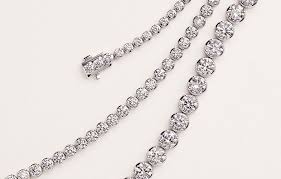 lab created diamond tennis necklaces