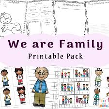 Family Theme Preschool And Family Worksheets For