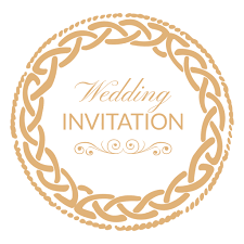 Round Wedding Invitation Label 1 Transparent Png Svg Vector