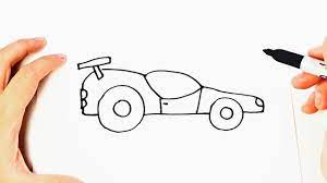 cómo dibujar un auto de carreras paso a