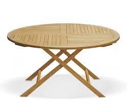 Browse our vast range of teak folding tables. Suffolk 5ft Round Folding Outdoor Dining Table 1 5m