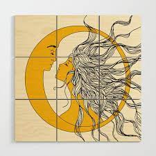Sun And Moon Wood Wall Art By Nadja
