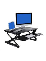 Being able to stand while working tends to improve blood flow to the brain which enhances. Flexispot M2 Adjustable Desk Riser Black Office Depot